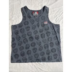 Lurking Class Tank Top Men's Medium Muscle Shirt Black Gray Monster Faces Drippy